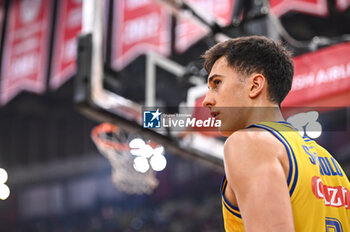 2024-01-30 - 3 Matteo Spagnolo of Alba Berlin is playing during the Euroleague, Round 24, match between Olympiacos Piraeus and Alba Berlin at Peace & Friendship
Stadium on January 30, 2024, in Piraeus, Greece. - OLYMPIACOS PIRAEUS VS ALBA BERLIN - EUROLEAGUE - BASKETBALL
