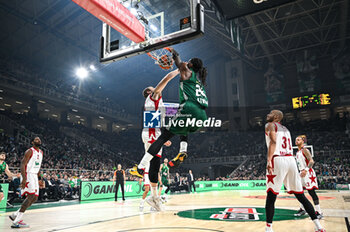 2024-01-31 - 26 Mathias Lessort of Panathinaikos AKTOR Athens is playing during the Euroleague, Round 24, match between Panathinaikos AKTOR Athens and EA7 Emporio Armani Milan at Oaka Altion Arena on January 31, 2024, in Athens, Greece. - PANATHINAIKOS AKTOR ATHENS VS EA7 EMPORIO ARMANI MILAN - EUROLEAGUE - BASKETBALL