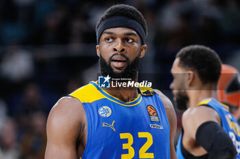 2024-01-30 - Josh Nebo of Maccabi Tel Aviv during the Turkish Airlines EuroLeague basketball match between Real Madrid and Maccabi Playtika Tel Aviv on January 30, 2024 at Wizink Center in Madrid, Spain - BASKETBALL - EUROLEAGUE - REAL MADRID V MACCABI TEL AVIV - EUROLEAGUE - BASKETBALL