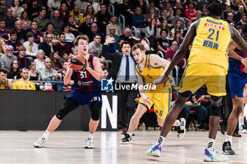 2024-02-09 - Rokas Jokubaitis of Fc Barcelona and Malte Delow of Alba Berlin during the Turkish Airlines EuroLeague basketball match between FC Barcelona and Alba Berlin on February 9, 2024 at Palau Blaugrana in Barcelona, Spain - BASKETBALL - EUROLEAGUE - FC BARCELONA V ALBA BERLIN - EUROLEAGUE - BASKETBALL