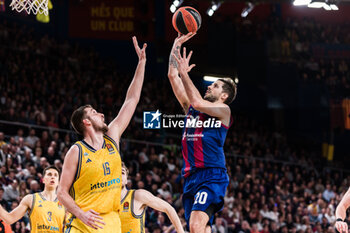 2024-02-09 - Nico Laprovittola of Fc Barcelona and Kresimir Nikic of Alba Berlin during the Turkish Airlines EuroLeague basketball match between FC Barcelona and Alba Berlin on February 9, 2024 at Palau Blaugrana in Barcelona, Spain - BASKETBALL - EUROLEAGUE - FC BARCELONA V ALBA BERLIN - EUROLEAGUE - BASKETBALL