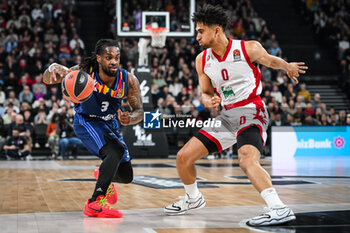 2024-03-01 - Paris LEE of ASVEL and Maodo LO of Milan during the Turkish Airlines EuroLeague basketball match between LDLC ASVEL Villeurbanne and EA7 Emporio Armani Milan on March 1, 2024 at LDLC Arena in Decines-Charpieu, France - BASKETBALL - EUROLEAGUE - ASVEL V MILAN - EUROLEAGUE - BASKETBALL