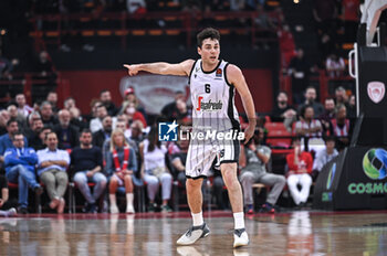 2024-03-07 - 6 Alessandro Pajola of Virtus Segafredo Bologna is playing during the Euroleague, Round 28, match between Olympiacos Piraeus and Virtus Segafredo Bologna at Peace & Friendship Stadium on March 7, 2024, in Piraeus, Greece. - OLYMPIACOS BC VS VIRTUS SEGAFREDO BOLOGNA - EUROLEAGUE - BASKETBALL