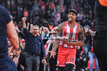 2024-03-07 - 3 Isaiah Canaan of Olympiacos Piraeus is playing during the Euroleague, Round 28, match between Olympiacos Piraeus and Virtus Segafredo Bologna at Peace & Friendship Stadium on March 7, 2024, in Piraeus, Greece. - OLYMPIACOS BC VS VIRTUS SEGAFREDO BOLOGNA - EUROLEAGUE - BASKETBALL