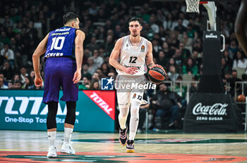 2024-03-08 - 12 Nando De Colo of LDLC ASVEL Villeurbanne is playing during the Euroleague, Round 28, match between Panathinaikos Athens and LDLC ASVEL Villeurbanne at Oaka Altion Arena on March 8, 2024, in Athens, Greece. - PANATHINAIKOS AKTOR ATHENS VS LDLC ASVEL VILLEURBANNE - EUROLEAGUE - BASKETBALL