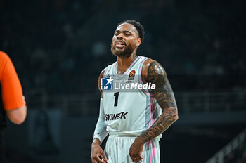2024-03-08 - 1 Deshaun Thomas of LDLC ASVEL Villeurbanne is playing during the Euroleague, Round 28, match between Panathinaikos Athens and LDLC ASVEL Villeurbanne at Oaka Altion Arena on March 8, 2024, in Athens, Greece. - PANATHINAIKOS AKTOR ATHENS VS LDLC ASVEL VILLEURBANNE - EUROLEAGUE - BASKETBALL