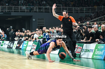 2024-03-08 - 44 Konstantinos Mitoglou of Panathinaikos Athens is playing during the Euroleague, Round 28, match between Panathinaikos Athens and LDLC ASVEL Villeurbanne at Oaka Altion Arena on March 8, 2024, in Athens, Greece. - PANATHINAIKOS AKTOR ATHENS VS LDLC ASVEL VILLEURBANNE - EUROLEAGUE - BASKETBALL