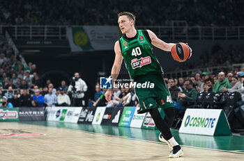 22/03/2024 - 40 Marius Grigonis of Panathinaikos AKTOR Athens is playing during the Euroleague, Round 31, match between Panathinaikos AKTOR Athens and FC Barcelona at Oaka Altion Arena on March 22, 2024, in Athens, Greece. - PANATHINAIKOS AKTOR ATHENS VS FC BARCELONA - EUROLEAGUE - BASKET
