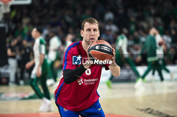 2024-03-22 - 6 Jan Vesely of FC Barcelona is playing during the Euroleague, Round 31, match between Panathinaikos AKTOR Athens and FC Barcelona at Oaka Altion Arena on March 22, 2024, in Athens, Greece. - PANATHINAIKOS AKTOR ATHENS VS FC BARCELONA - EUROLEAGUE - BASKETBALL