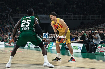 2024-03-22 - 20 Nicolas Laprovittola of FC Barcelona is playing during the Euroleague, Round 31, match between Panathinaikos AKTOR Athens and FC Barcelona at Oaka Altion Arena on March 22, 2024, in Athens, Greece. - PANATHINAIKOS AKTOR ATHENS VS FC BARCELONA - EUROLEAGUE - BASKETBALL