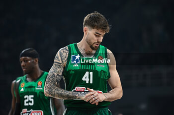 2024-03-22 - 41 Juancho Hernangomez of Panathinaikos AKTOR Athens is playing during the Euroleague, Round 31, match between Panathinaikos AKTOR Athens and FC Barcelona at Oaka Altion Arena on March 22, 2024, in Athens, Greece. - PANATHINAIKOS AKTOR ATHENS VS FC BARCELONA - EUROLEAGUE - BASKETBALL