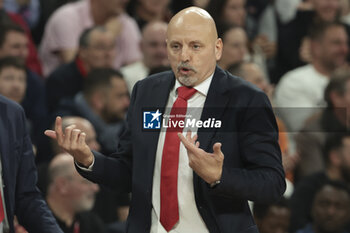 2024-03-28 - Coach of Monaco Sasa Obradovic during the Turkish Airlines EuroLeague basketball match between LDLC ASVEL Villeurbanne and AS Monaco on March 28, 2024 at LDLC Arena in Decines-Charpieu near Lyon, France - BASKETBALL - EUROLEAGUE - ASVEL V MONACO - EUROLEAGUE - BASKETBALL