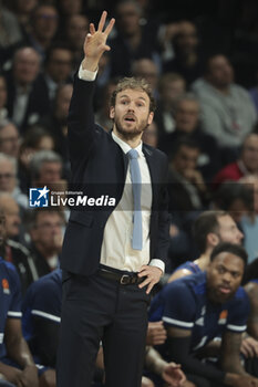 2024-03-28 - Coach of ASVEL Pierric Poupet during the Turkish Airlines EuroLeague basketball match between LDLC ASVEL Villeurbanne and AS Monaco on March 28, 2024 at LDLC Arena in Decines-Charpieu near Lyon, France - BASKETBALL - EUROLEAGUE - ASVEL V MONACO - EUROLEAGUE - BASKETBALL