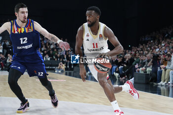 2024-03-28 - Alpha DIALLO of Monaco and Nando DE COLO of Lyon during the Turkish Airlines EuroLeague basketball match between LDLC ASVEL Villeurbanne and AS Monaco on March 28, 2024 at LDLC Arena in Decines-Charpieu, France - BASKETBALL - EUROLEAGUE - ASVEL V MONACO - EUROLEAGUE - BASKETBALL