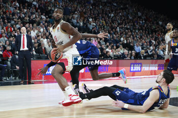 2024-03-28 - Alpha DIALLO of Monaco and Nando DE COLO of Lyon during the Turkish Airlines EuroLeague basketball match between LDLC ASVEL Villeurbanne and AS Monaco on March 28, 2024 at LDLC Arena in Decines-Charpieu, France - BASKETBALL - EUROLEAGUE - ASVEL V MONACO - EUROLEAGUE - BASKETBALL