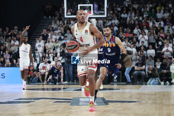 2024-03-28 - Jaron BLOSSOMGAME of Monaco and Timothe LUWAWU CABARROT of Lyon during the Turkish Airlines EuroLeague basketball match between LDLC ASVEL Villeurbanne and AS Monaco on March 28, 2024 at LDLC Arena in Decines-Charpieu, France - BASKETBALL - EUROLEAGUE - ASVEL V MONACO - EUROLEAGUE - BASKETBALL