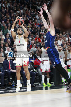 2024-03-28 - Elie OKOBO of Monaco and Nando DE COLO of Lyon during the Turkish Airlines EuroLeague basketball match between LDLC ASVEL Villeurbanne and AS Monaco on March 28, 2024 at LDLC Arena in Decines-Charpieu, France - BASKETBALL - EUROLEAGUE - ASVEL V MONACO - EUROLEAGUE - BASKETBALL