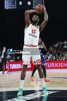 2024-03-28 - Donta HALL of Monaco during the Turkish Airlines EuroLeague basketball match between LDLC ASVEL Villeurbanne and AS Monaco on March 28, 2024 at LDLC Arena in Decines-Charpieu, France - BASKETBALL - EUROLEAGUE - ASVEL V MONACO - EUROLEAGUE - BASKETBALL