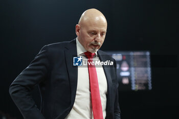 2024-03-28 - Sara OBRADOVIC coach of Monaco during the Turkish Airlines EuroLeague basketball match between LDLC ASVEL Villeurbanne and AS Monaco on March 28, 2024 at LDLC Arena in Decines-Charpieu, France - BASKETBALL - EUROLEAGUE - ASVEL V MONACO - EUROLEAGUE - BASKETBALL