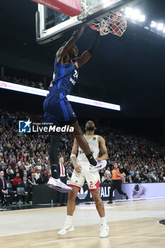 2024-03-28 - Mbaye NDIAYE of Lyon and Elie OKOBO of Monaco during the Turkish Airlines EuroLeague basketball match between LDLC ASVEL Villeurbanne and AS Monaco on March 28, 2024 at LDLC Arena in Decines-Charpieu, France - BASKETBALL - EUROLEAGUE - ASVEL V MONACO - EUROLEAGUE - BASKETBALL