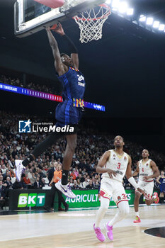 2024-03-28 - Mbaye NDIAYE of Lyon and Jordan LOYD of Monaco during the Turkish Airlines EuroLeague basketball match between LDLC ASVEL Villeurbanne and AS Monaco on March 28, 2024 at LDLC Arena in Decines-Charpieu, France - BASKETBALL - EUROLEAGUE - ASVEL V MONACO - EUROLEAGUE - BASKETBALL