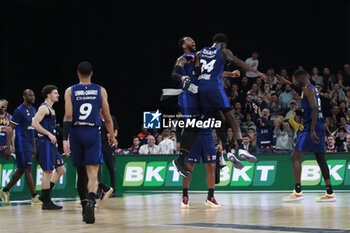 2024-03-28 - Mbaye NDIAYE of Lyon and David LIGHTY of Lyon during the Turkish Airlines EuroLeague basketball match between LDLC ASVEL Villeurbanne and AS Monaco on March 28, 2024 at LDLC Arena in Decines-Charpieu, France - BASKETBALL - EUROLEAGUE - ASVEL V MONACO - EUROLEAGUE - BASKETBALL