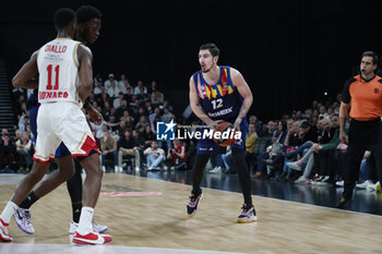 2024-03-28 - Nando DE COLO of Lyon and Alpha DIALLO of Monaco during the Turkish Airlines EuroLeague basketball match between LDLC ASVEL Villeurbanne and AS Monaco on March 28, 2024 at LDLC Arena in Decines-Charpieu, France - BASKETBALL - EUROLEAGUE - ASVEL V MONACO - EUROLEAGUE - BASKETBALL