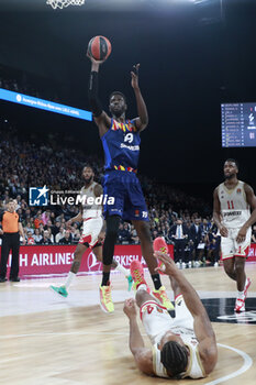 2024-03-28 - Youssoupha FALL of Lyon and Jaron BLOSSOMGAME of Monaco during the Turkish Airlines EuroLeague basketball match between LDLC ASVEL Villeurbanne and AS Monaco on March 28, 2024 at LDLC Arena in Decines-Charpieu, France - BASKETBALL - EUROLEAGUE - ASVEL V MONACO - EUROLEAGUE - BASKETBALL