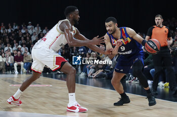 2024-03-28 - Timothe LUWAWU CABARROT of Lyon and Alpha DIALLO of Monaco during the Turkish Airlines EuroLeague basketball match between LDLC ASVEL Villeurbanne and AS Monaco on March 28, 2024 at LDLC Arena in Decines-Charpieu, France - BASKETBALL - EUROLEAGUE - ASVEL V MONACO - EUROLEAGUE - BASKETBALL