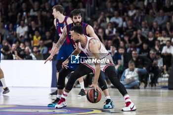 24/04/2024 - Nigel Williams-Goss of Olympiacos and Ricky Rubio of FC Barcelona during the Turkish Airlines EuroLeague basketball match between FC Barcelona and Olympiacos Piraeus on April 24, 2024 at Palau Blaugrana in Barcelona, Spain - BASKETBALL - EUROLEAGUE - BARCELONA V OLYMPIACOS PIRAEUS - EUROLEAGUE - BASKET