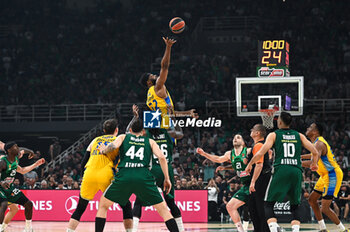 07/05/2024 - 32 Josh Nebo of Maccabi Playtika Tel Aviv during the Euroleague, Playoff D, Game 5, match between Panathinaikos Athens and Maccabi Playtika Tel Aviv at Oaka Altion on May 7, 2024, in Athens, Greece. - PANATHINAIKOS AKTOR ATHENS VS MACCABI TEL AVIV, PLAYOFFS D, GAME 5 - EUROLEAGUE - BASKET