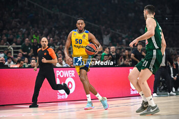 2024-05-07 - 50 Bonzie Colson of Maccabi Playtika Tel Aviv during the Euroleague, Playoff D, Game 5, match between Panathinaikos Athens and Maccabi Playtika Tel Aviv at Oaka Altion on May 7, 2024, in Athens, Greece. - PANATHINAIKOS AKTOR ATHENS VS MACCABI TEL AVIV, PLAYOFFS D, GAME 5 - EUROLEAGUE - BASKETBALL