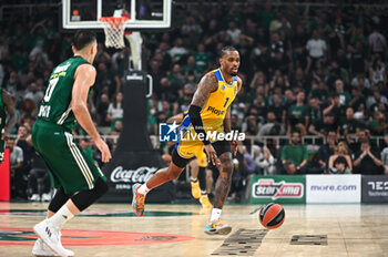 07/05/2024 - 1 Antonius Cleveland of Maccabi Playtika Tel Aviv during the Euroleague, Playoff D, Game 5, match between Panathinaikos Athens and Maccabi Playtika Tel Aviv at Oaka Altion on May 7, 2024, in Athens, Greece. - PANATHINAIKOS AKTOR ATHENS VS MACCABI TEL AVIV, PLAYOFFS D, GAME 5 - EUROLEAGUE - BASKET