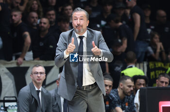 2024-10-15 - Luca Banchi, head coach of Virtus Bologna during the basketball Turkish Airlines Euroleague match between Virtus Segafredo Bologna and Zalgiris Kaunas at the Unipol Arena, Casalecchio (Bologna), Italy, October 15, 2024 - photo: Michele Nucci - SEGAFREDO VIRTUS BOLOGNA VS ZALGIRIS KAUNAS - EUROLEAGUE - BASKETBALL