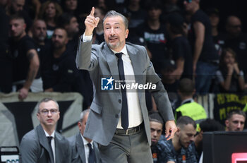 2024-10-15 - Luca Banchi, head coach of Virtus Bologna during the basketball Turkish Airlines Euroleague match between Virtus Segafredo Bologna and Zalgiris Kaunas at the Unipol Arena, Casalecchio (Bologna), Italy, October 15, 2024 - photo: Michele Nucci - SEGAFREDO VIRTUS BOLOGNA VS ZALGIRIS KAUNAS - EUROLEAGUE - BASKETBALL