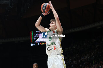 2024-10-15 - Dovydas Giedraitis (Zalgiris) during the basketball Turkish Airlines Euroleague match between Virtus Segafredo Bologna and Zalgiris Kaunas at the Unipol Arena, Casalecchio (Bologna), Italy, October 15, 2024 - photo: Michele Nucci - SEGAFREDO VIRTUS BOLOGNA VS ZALGIRIS KAUNAS - EUROLEAGUE - BASKETBALL