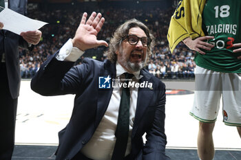 2024-10-15 - Andrea Trincheri, head coah of Zalgiris Kaunas during the basketball Turkish Airlines Euroleague match between Virtus Segafredo Bologna and Zalgiris Kaunas at the Unipol Arena, Casalecchio (Bologna), Italy, October 15, 2024 - photo: Michele Nucci - SEGAFREDO VIRTUS BOLOGNA VS ZALGIRIS KAUNAS - EUROLEAGUE - BASKETBALL