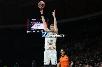 2024-10-15 - Dovydas Giedraitis (Zalgiris) during the basketball Turkish Airlines Euroleague match between Virtus Segafredo Bologna and Zalgiris Kaunas at the Unipol Arena, Casalecchio (Bologna), Italy, October 15, 2024 - photo: Michele Nucci - SEGAFREDO VIRTUS BOLOGNA VS ZALGIRIS KAUNAS - EUROLEAGUE - BASKETBALL