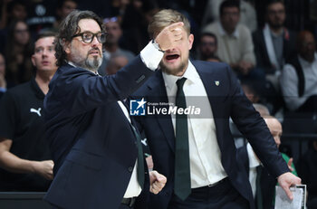 2024-10-15 - Andrea Trincheri, head coah of Zalgiris Kaunas during the basketball Turkish Airlines Euroleague match between Virtus Segafredo Bologna and Zalgiris Kaunas at the Unipol Arena, Casalecchio (Bologna), Italy, October 15, 2024 - photo: Michele Nucci - SEGAFREDO VIRTUS BOLOGNA VS ZALGIRIS KAUNAS - EUROLEAGUE - BASKETBALL