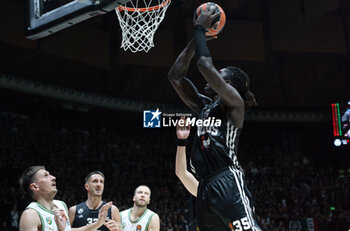 2024-10-15 - Momo Diouf (Virtus Bologna) during the basketball Turkish Airlines Euroleague match between Virtus Segafredo Bologna and Zalgiris Kaunas at the Unipol Arena, Casalecchio (Bologna), Italy, October 15, 2024 - photo: Michele Nucci - SEGAFREDO VIRTUS BOLOGNA VS ZALGIRIS KAUNAS - EUROLEAGUE - BASKETBALL