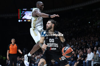 2024-10-15 - Isaia Cordinier (Virtus Bologna) during the basketball Turkish Airlines Euroleague match between Virtus Segafredo Bologna and Zalgiris Kaunas at the Unipol Arena, Casalecchio (Bologna), Italy, October 15, 2024 - photo: Michele Nucci - SEGAFREDO VIRTUS BOLOGNA VS ZALGIRIS KAUNAS - EUROLEAGUE - BASKETBALL