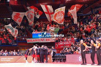 2024-10-17 - Supporters of EA7 Emporio Armani Olimpia Milano - EA7 EMPORIO ARMANI MILANO VS ZALGIRIS KAUNAS - EUROLEAGUE - BASKETBALL