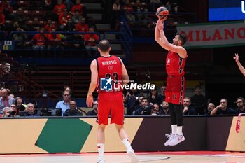 2024-10-17 - Giampaolo Ricci (EA7 Emporio Armani Olimpia Milano) & Nikola Mirotic (EA7 Emporio Armani Olimpia Milano) - EA7 EMPORIO ARMANI MILANO VS ZALGIRIS KAUNAS - EUROLEAGUE - BASKETBALL