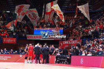 2024-10-24 - Supporters of EA7 Emporio Armani Olimpia Milano - EA7 EMPORIO ARMANI MILANO VS ANADOLU EFES ISTANBUL - EUROLEAGUE - BASKETBALL