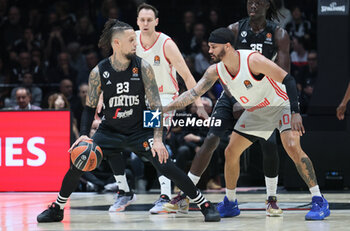 2024-10-29 - Daniel Hackett (Virtus Bologna) (L) \cduring the basketball Turkish Airlines Euroleague match between Virtus Segafredo Bologna and Bayern Monaco at the Unipol Arena, Casalecchio (Bologna), Italy, October 29, 2024 - photo: Michele Nucci - SEGAFREDO VIRTUS BOLOGNA VS BAYERN MUNICH - EUROLEAGUE - BASKETBALL