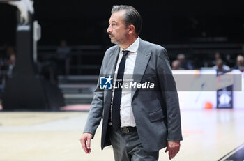 2024-10-29 - Luca Banchi, head coach of Virtus Bologna during the basketball Turkish Airlines Euroleague match between Virtus Segafredo Bologna and Bayern Monaco at the Unipol Arena, Casalecchio (Bologna), Italy, October 29, 2024 - photo: Michele Nucci - SEGAFREDO VIRTUS BOLOGNA VS BAYERN MUNICH - EUROLEAGUE - BASKETBALL