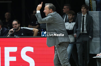 2024-10-29 - Luca Banchi, head coach of Virtus Bologna during the basketball Turkish Airlines Euroleague match between Virtus Segafredo Bologna and Bayern Monaco at the Unipol Arena, Casalecchio (Bologna), Italy, October 29, 2024 - photo: Michele Nucci - SEGAFREDO VIRTUS BOLOGNA VS BAYERN MUNICH - EUROLEAGUE - BASKETBALL