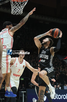 2024-10-29 - Isaia Cordinier (Virtus Bologna) (R) in action thwarted by Nick Weiler-Babb (Bayern) during the basketball Turkish Airlines Euroleague match between Virtus Segafredo Bologna and Bayern Monaco at the Unipol Arena, Casalecchio (Bologna), Italy, October 29, 2024 - photo: Michele Nucci - SEGAFREDO VIRTUS BOLOGNA VS BAYERN MUNICH - EUROLEAGUE - BASKETBALL