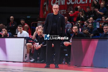 2024-10-31 - Mario Fioretti, head coach EA7 Emporio Armani Olimpia Milano - EA7 EMPORIO ARMANI MILANO VS SEGAFREDO VIRTUS BOLOGNA - EUROLEAGUE - BASKETBALL