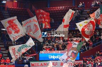 2024-11-07 - Supporters of EA7 Emporio Armani Olimpia Milano - EA7 EMPORIO ARMANI MILANO VS REAL MADRID - EUROLEAGUE - BASKETBALL